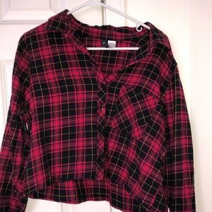 cropped flannel